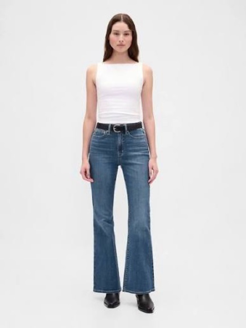 GAP 70s Flare High-Rise Jeans (Medium Blue Wash)